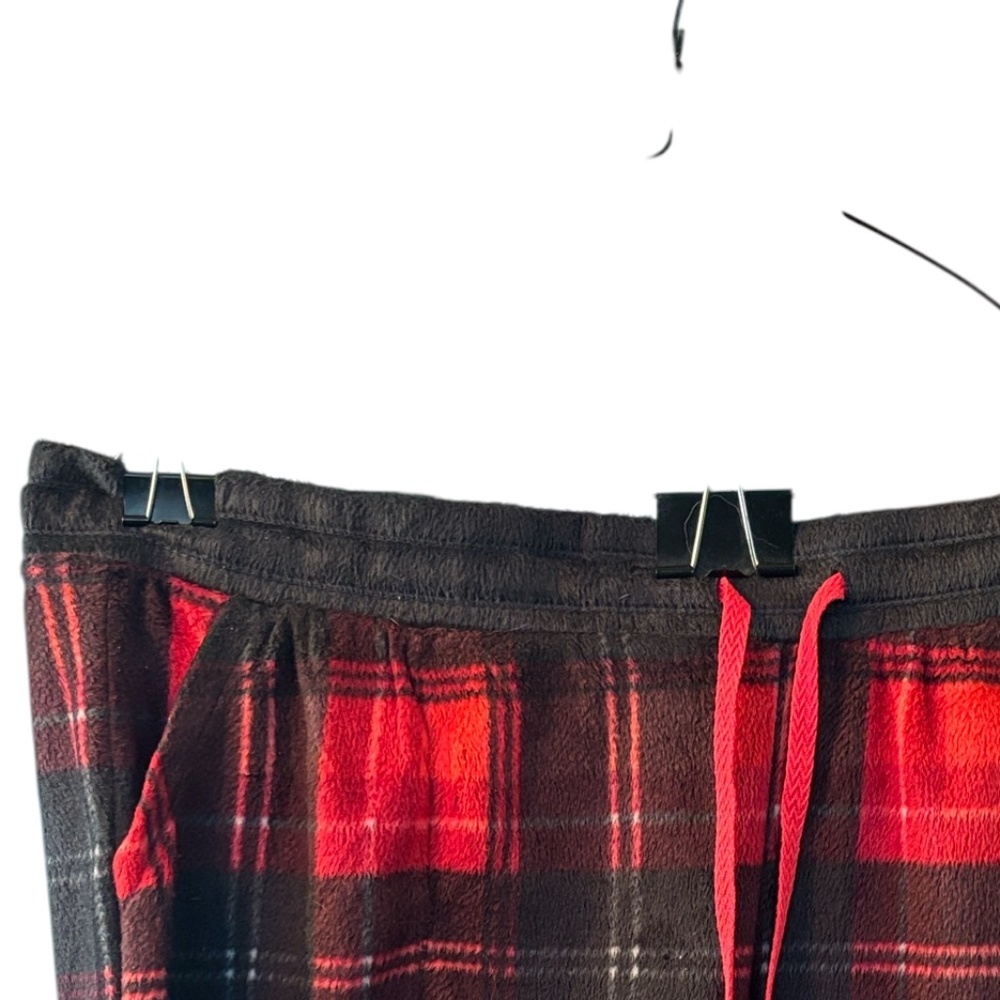 Cuddl Duds Red and Black Plaid Pants - Picture 4 of 10